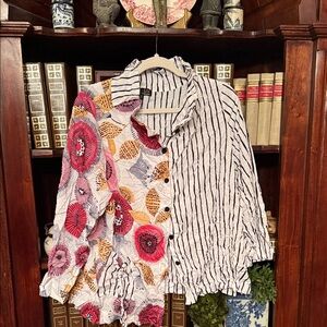 Liv by Habitat Floral and Striped Button-Up Shirt